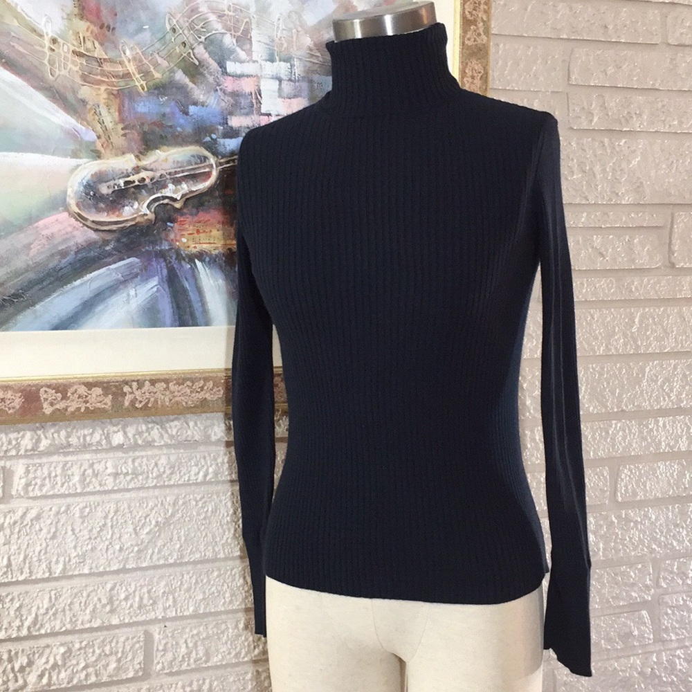 🌹No Tags Ribbed Stretch Knit Turtleneck Top